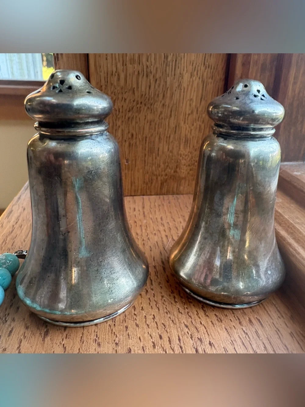 Gorham Sterling Silver Salt & Pepper Shakers Old French Pattern Signed Initial M